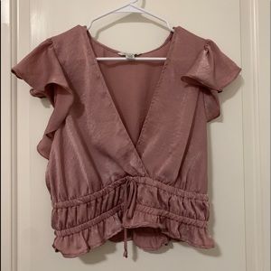 American Eagle Satin Babydoll Top